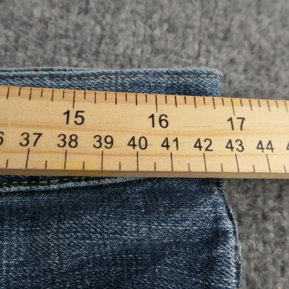 Abercrombie Fitch Mens Jeans 31x32 Blue Bootcut Button Fly Heavy Ounce Vintage